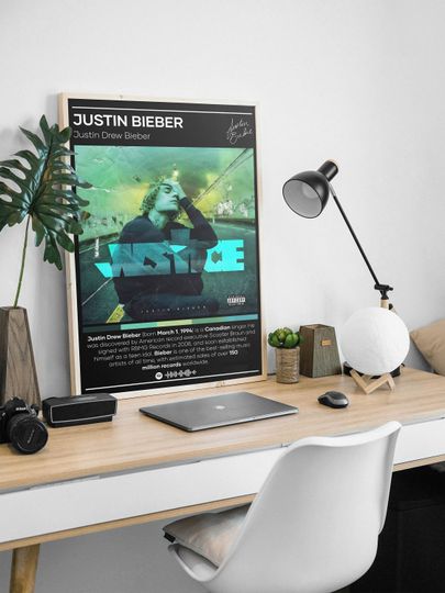 Justin Bieber Poster | Artist Poster | Album Poster| Room Decor | Wall Decor | Music Decor | Music Gifts