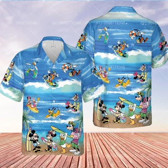 Disney Mickey and Friends Summer Vibe Hawaiian Shirt
