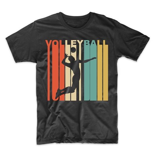 Retro Volleyball Shirt - 1970's Style Volleyball Player Sports T-Shirt by Really Awesome Shirts