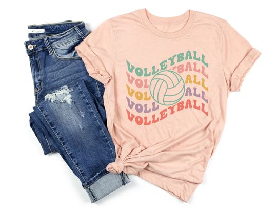 Retro Volleyball T-Shirt Gift For Volleyball Lovers, Volleyball Lovers Shirt, Groovy Volleyball Shirt, Volleyball Addict Shirt, Game Day Tee