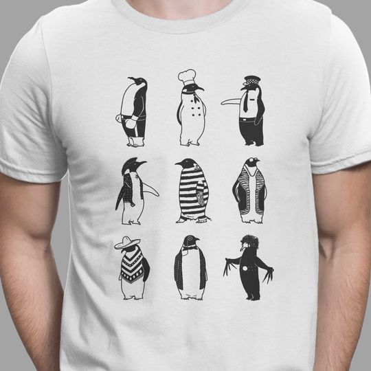 Cute Penguins T-shirt, Ocean life nature tee