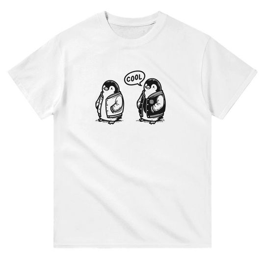 Penguin in Varsity Jacket Tee, Animal Lover Shirt, Funny Animal T-shirt
