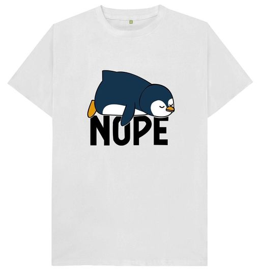 Nope Penguin Funny Joke Spoof Humor T-Shirt