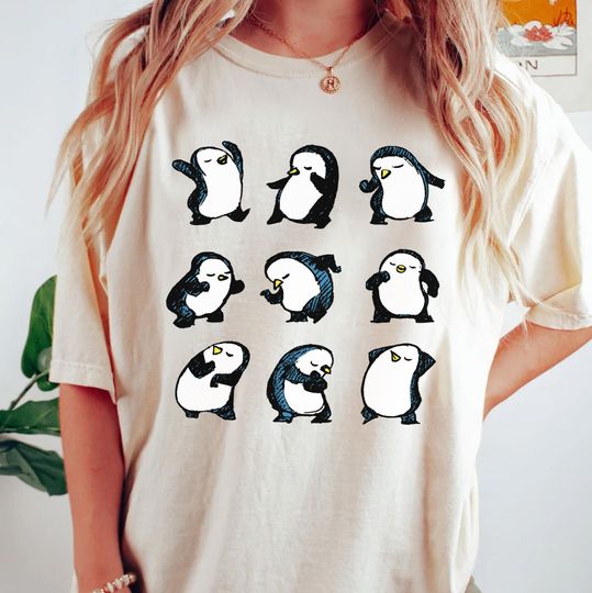 Cute Penguin Moods Vintage Shirt, Penguin Lover Unisex T-shirt