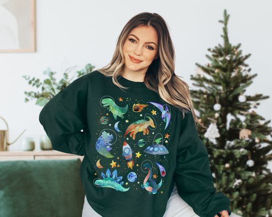 Dinosaur Print Sweatshirt, Paleontology Shirt, Dino Shirt, Dinosaur Lover Gifts