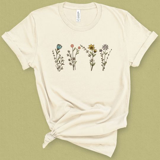 Wildflower T-shirt | Graphic Tee | Botanical Tshirt