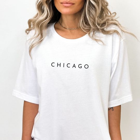 Chicago Minimalist Shirt, Vacation In Chicago Tee, Travel Capsule City Shirt