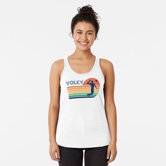 clear beach volleyball Racerback Tank Top