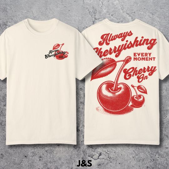 Vintage Cherry Shirt, Retro Cherry Vintage Graphic T-Shirt, Retro Cherry Fruit Tee