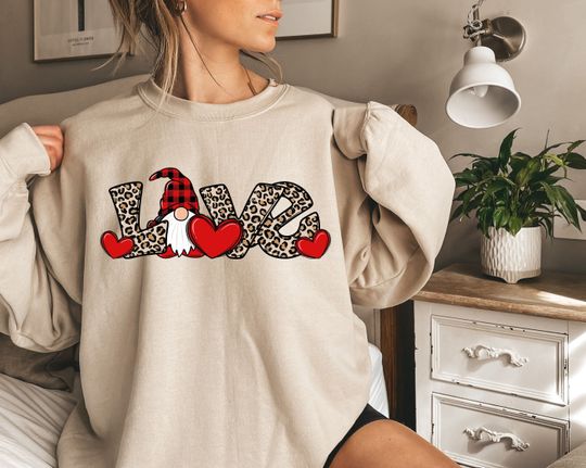 Love Gnome sweatshirt, Couple Sweatshirt