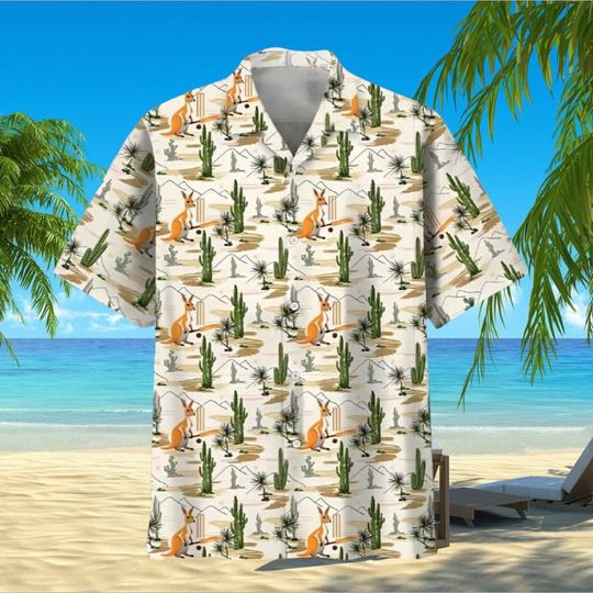 Kangaroo Cricket Hawaiian Shirt, Funny Abs Aloha