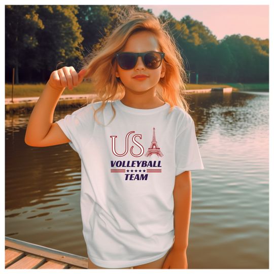 USA Volleyball Team Youth Midweight Tee, 2024 Olympic Games