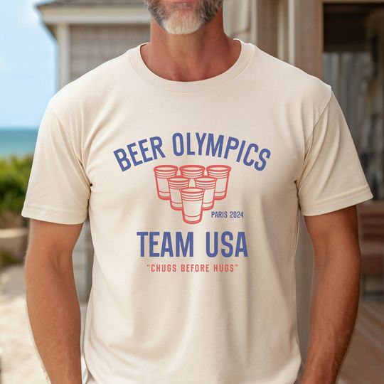Team USA Beer Olympics Tee for Tailgating & Parties, Funny Tshirts