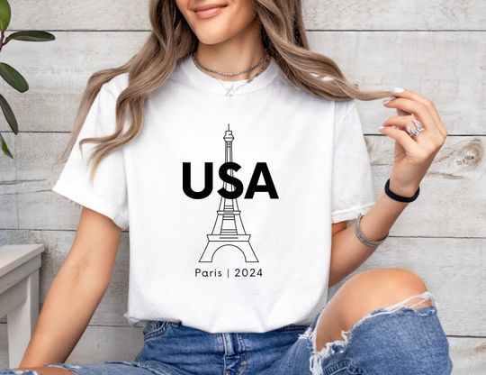 USA T-Shirt, Paris 2024 Olympics, America, Go USA