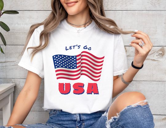 USA Olympics T-Shirt, Paris 2024, Let's Go USA