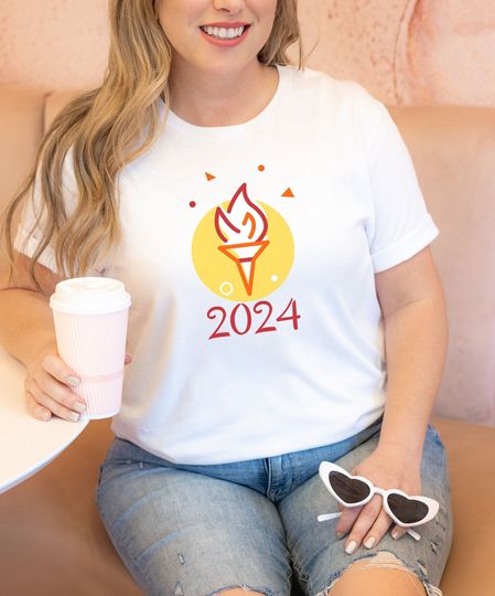 Olympics Tee, Olympic Torch Shirt, Olympics 2024, Graphic Tee