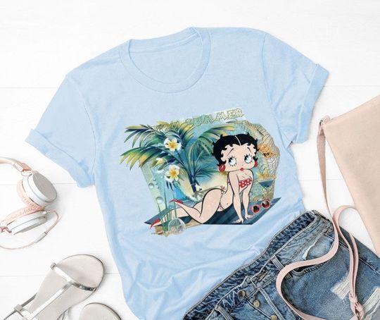 Betty Boop Hot Summer Unisex T shirt, Summer Betty Boop Shirt