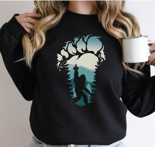 Bigfoot Sweatshirt, Cute Bigfoot Sweatshirt,