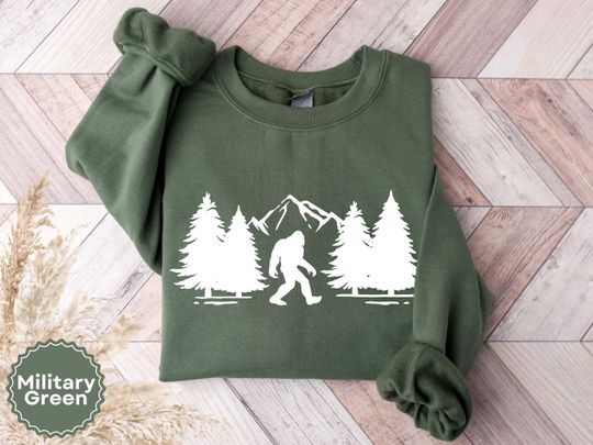 Bigfoot Sweatshirt, Funny Sasquatch Shirt, Camping Sweater, Outdoor Lover Gifts