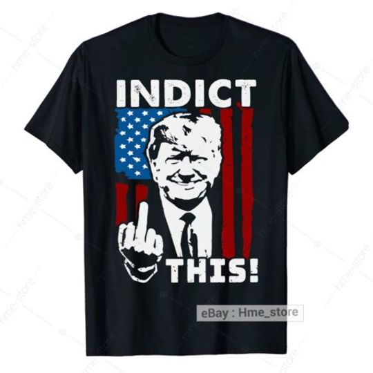 Funny Trump Innocent Indict This Middle Finger T-shirt