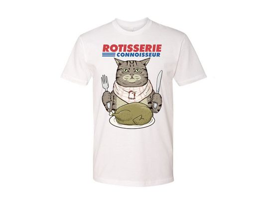 Rotisserie Chicken Cat - Men's T-Shirt, Funny Cat T-shirt, meme Costco hot dog Shirt