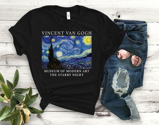 Starry Night Shirt, Van Gogh Shirt, Van Gogh Gift, Starry Night Gift, Art T-Shirt