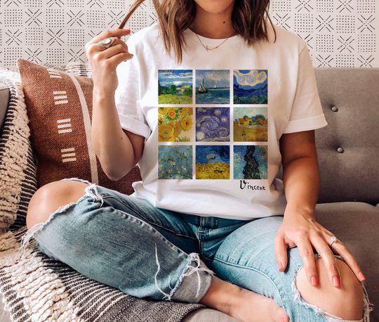 Van Gogh Painting Collage Aesthetic shirt, Aesthetic Clothing, Fine Art Shirt