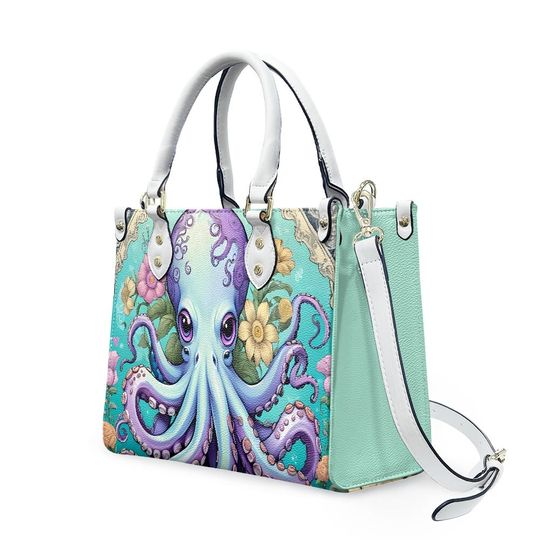 Octopus Leather Bags, Animal lover Gift