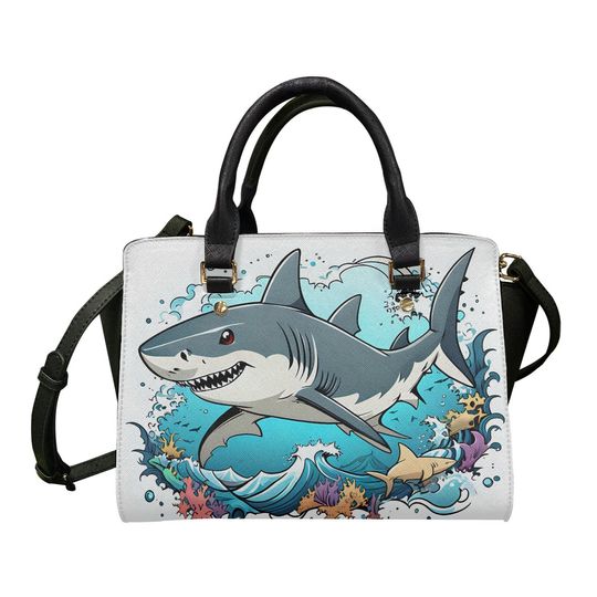 Shark Leather Bags, Animal lover Gift
