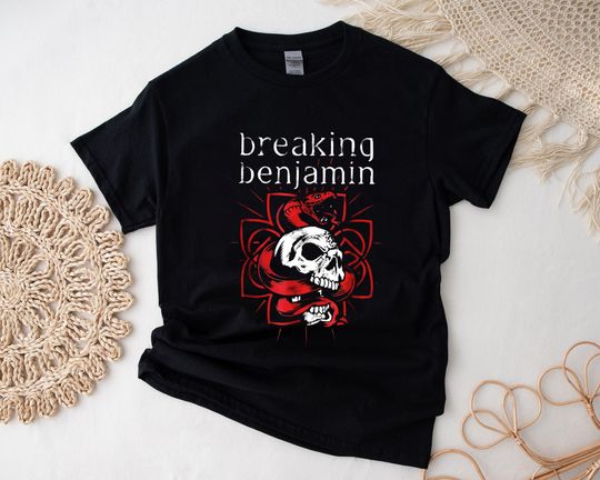 Breaking Benjamin T-Shirt, Breaking Benjamin Band Logo Graphic T-Shirt