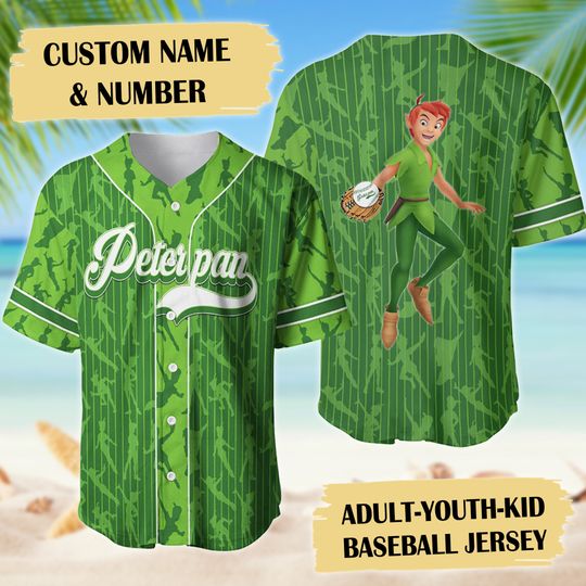 Fairy Catching Ball Graphic Green Baseball Jersey, Fairy Jersey Shirt