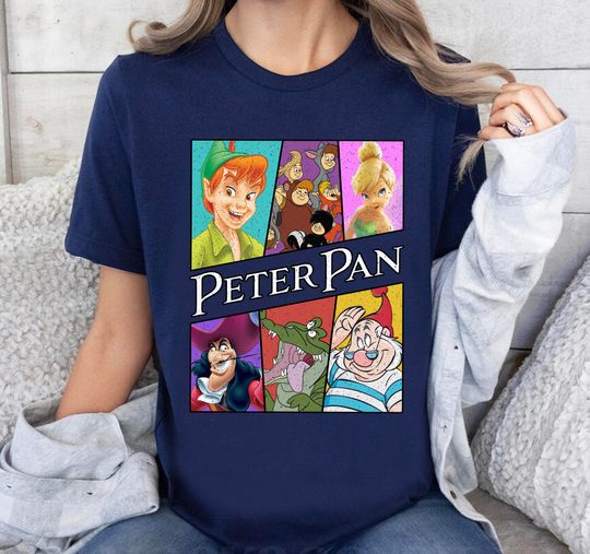 Disney Peter Pan Movie Retro 90s Characters T-Shirt
