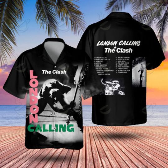 Punk Rock The Clash London Calling Hawaiian Shirt, Music Lovers Shirt