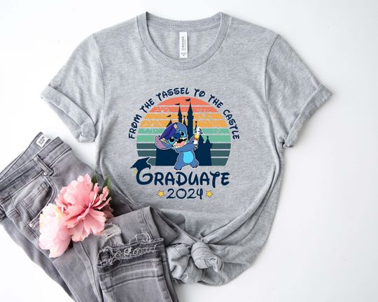 Stitch and Angel Graduation Shirt, Disney Graduation Shirt, Disney Graduation Trip Shirt, Disney Graduate Shirt, Senior Class Shirt