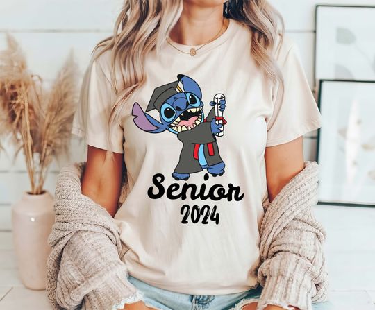 Stitch Senior 2024 Shirt, Stitch Grad 24 T-Shirt, Senior Stitch Tee, Graduation Stitch Shirt, Graduation 2024 Tee, Graduate Stitch Sweater