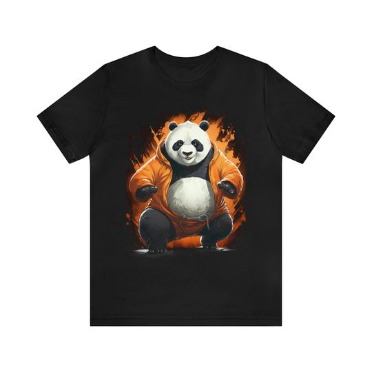 Kung Fu Panda T-Shirt, Panda Graphic Unisex Short Sleeve Tee