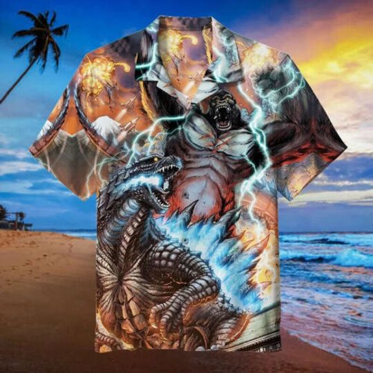 god zilla 03 Unisex Hawaiian Shirt For Fan, Gift For Men And Women