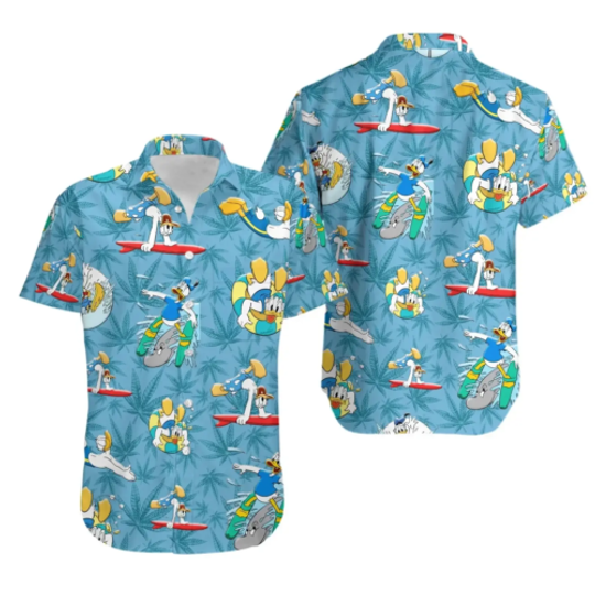 Donald Duck Surfing Summer Is Calling And I Must Go Hawaiian Shirt