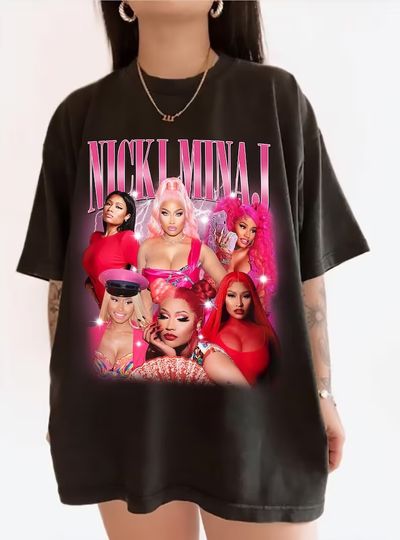Nicki Minaj T-shirt, Nicki Minaj Gift, Rapper Homage Graphic Shirt