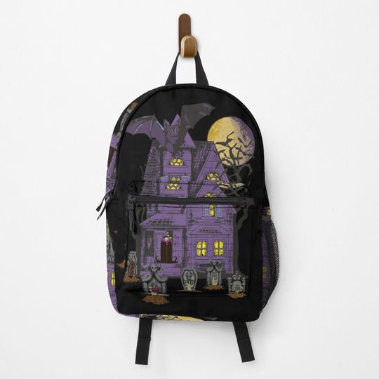 Dracula's haunted mansion with zombies Backpack