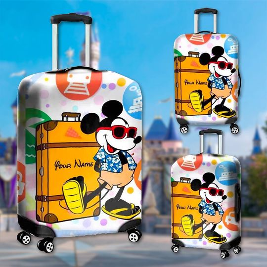 Custom Mouse Summer Luggage Cover, Mickey Mouse Merch