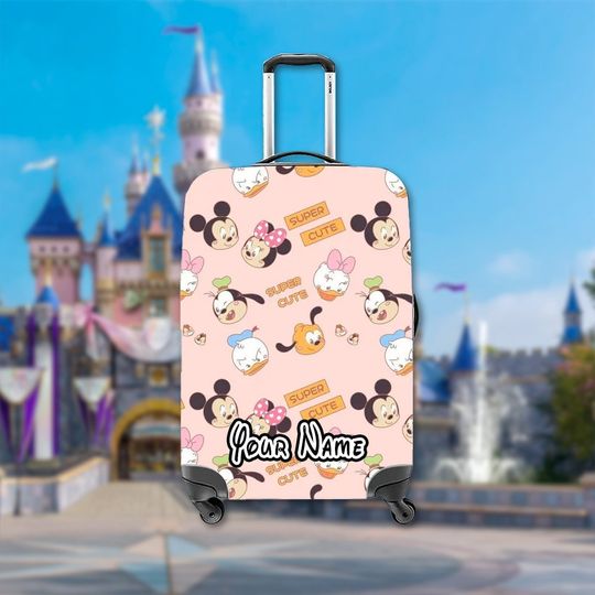 Custom Mouse And Friends Luggage Cover, Cartoon Luggage Protector