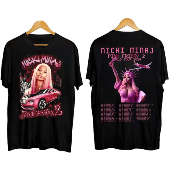 2024 Nicki Minaj Tour T-Shirt, Nicki Minaj Pink Friday 2 Concert , Nicki Minaj Fan Gift, Nicki Minaj , Rapper Nicki Minaj Shirt
