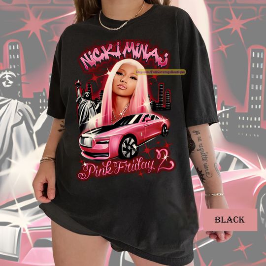 Nicki Minaj Shirt, Nicki Minaj Vintage Shirt, Pink Friday 2 Airbrush Nicki Minaj Shirt, Nicki Minaj Funny shirt