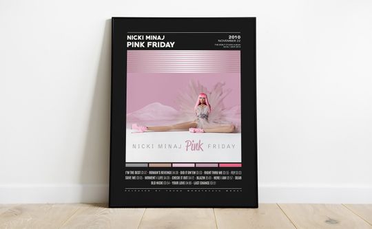 Nicki Minaj Posters / Pink Friday Poster, Tracklist Album Cover Poster, Print Wall Art, Custom Poster, Nicki Minaj, Pink Friday