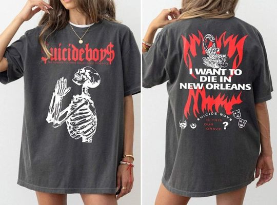 Vintage Suicide boys Tour Shirt, I Want To Die In New Orleans Shirt, Suicideboys HipHop Shirt, Scrim Tshirt Grey Day Tour, SuicideBoys Merch