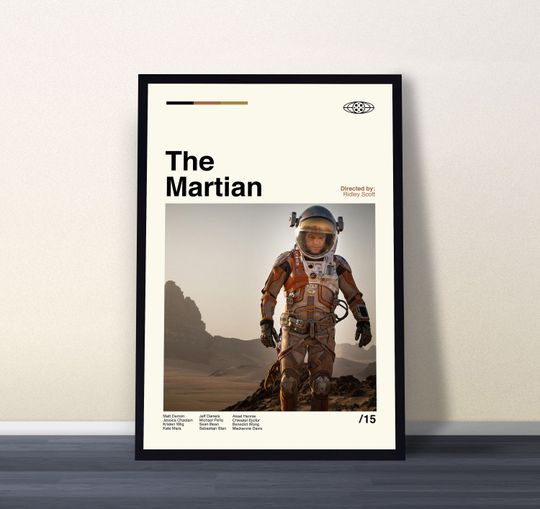 The Martian Movie Poster, The Martian Print, Movie Decorative Painting