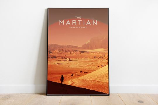 The Martian / The Martian Poster / Minimalist Movie Poster / Vintage Retro Art Print