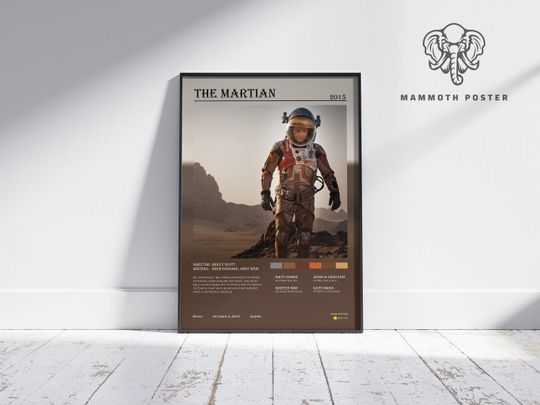 The Martian |  Ridley Scott | Minimalist Movie Poster | Vintage Retro