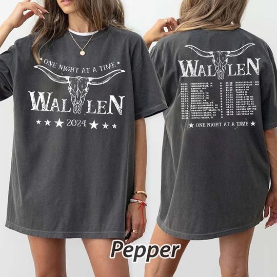 Wallen Western Tour 2024 T-Shirt, Wallen Western One Night At A Time Tour Sweatshirt, Country Music Shirt, Cowboy Wallen Western Shirt